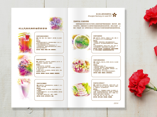 亞麻籽油 宣傳畫冊(cè)設(shè)計(jì)